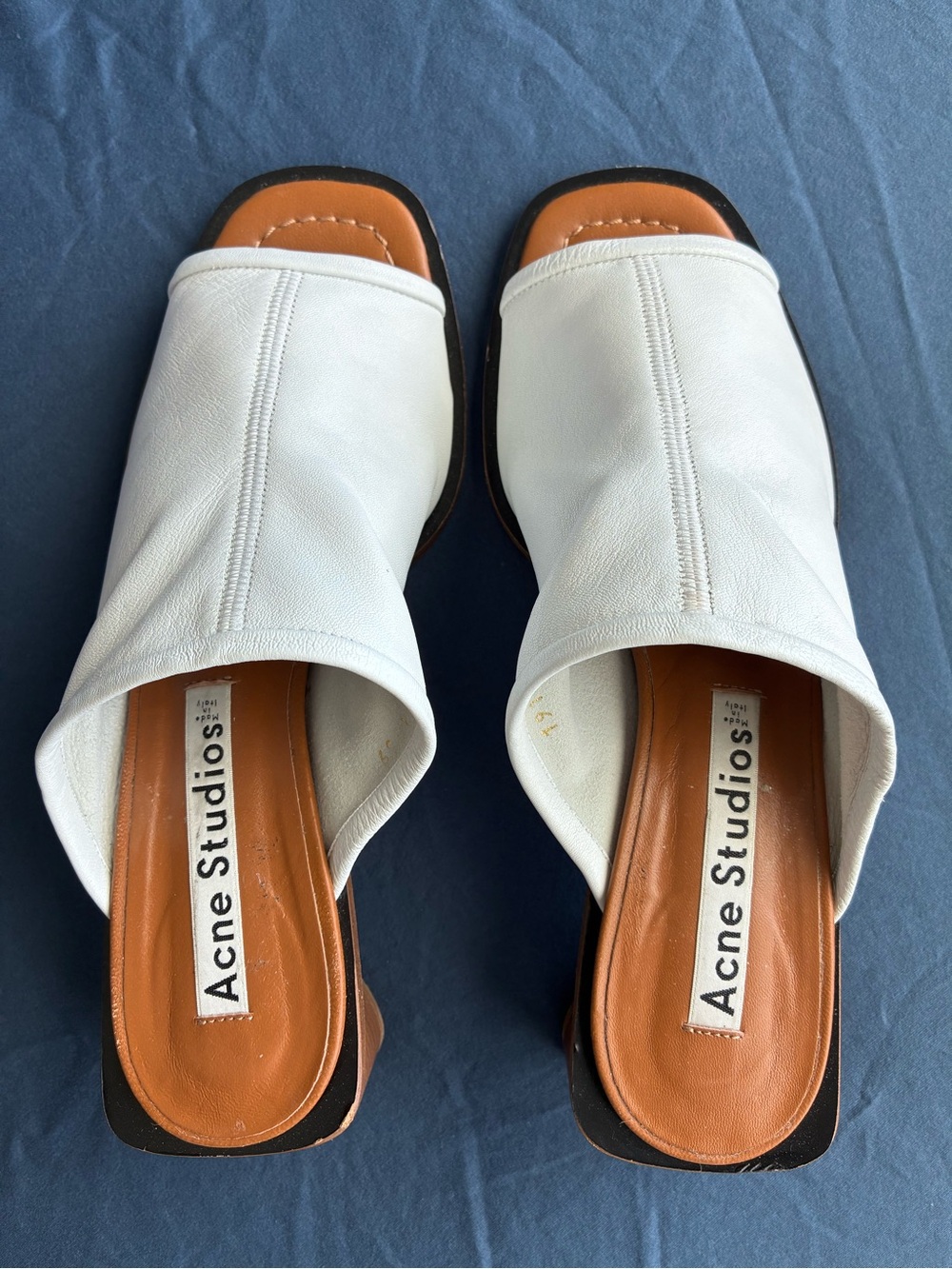 Acne Studios Bernelle Sandals in White, Size 39